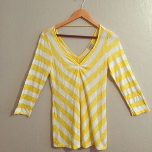 Ella Moss | Yellow & white striped shirt